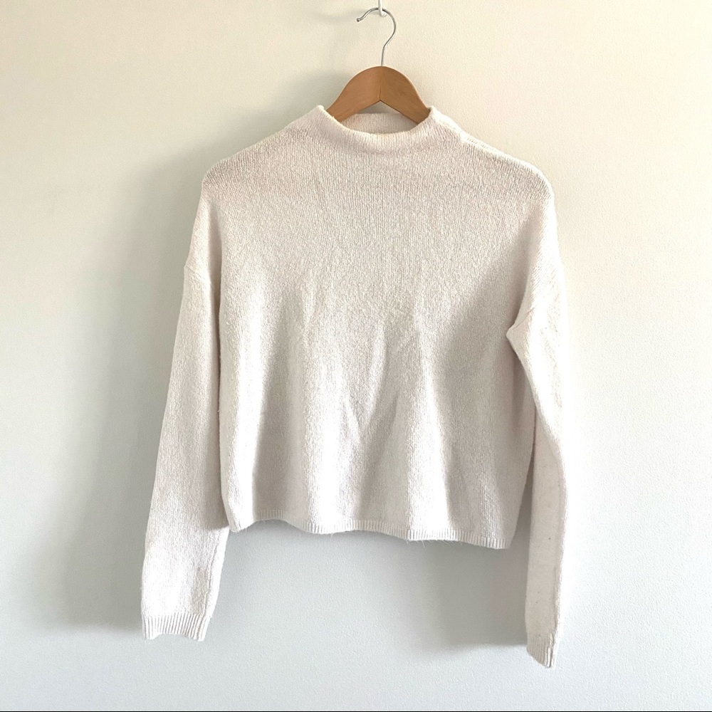 Anthropologie mock neck knit sweater top size XS